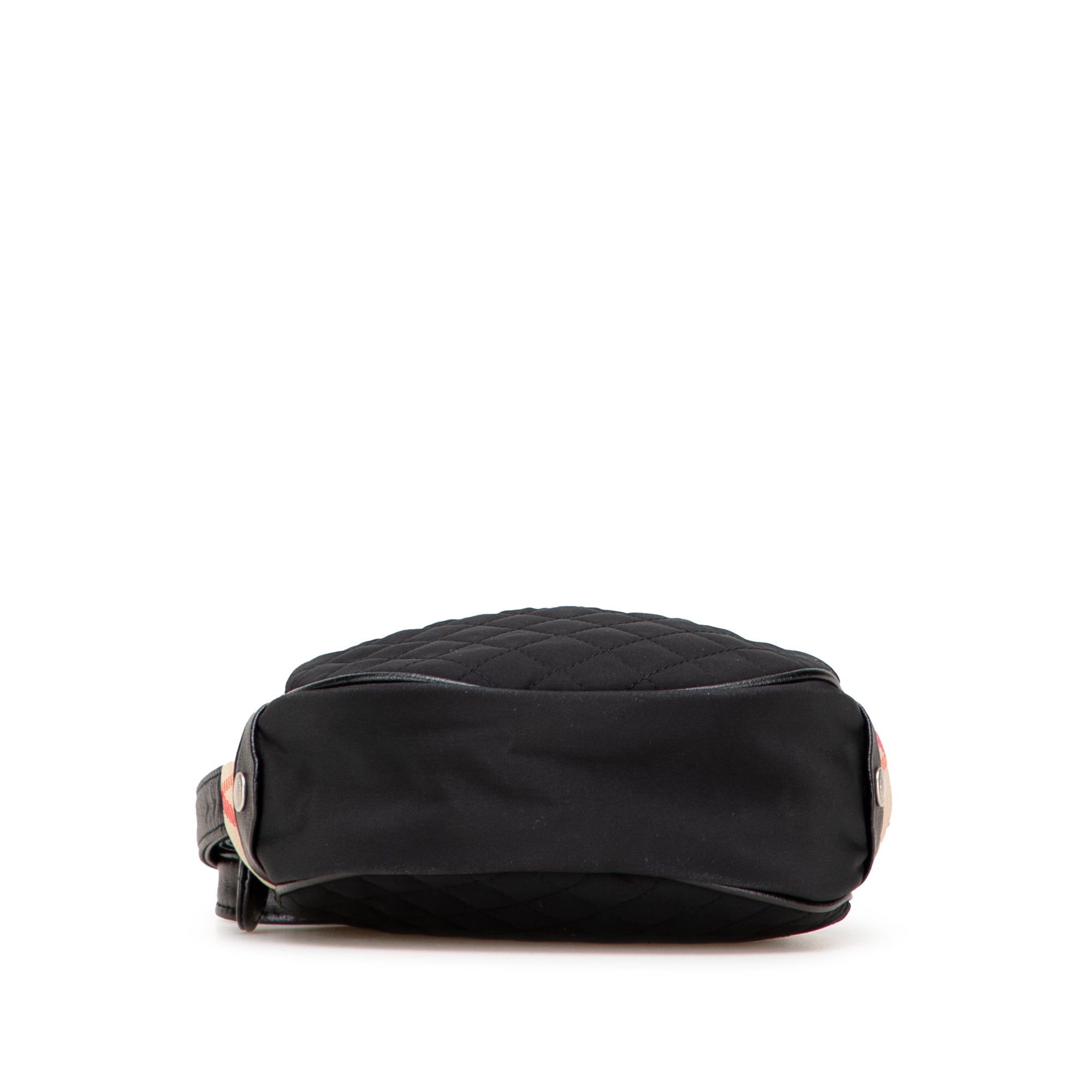 Nova Check Trimmed Quilted Nylon Round Crossbody