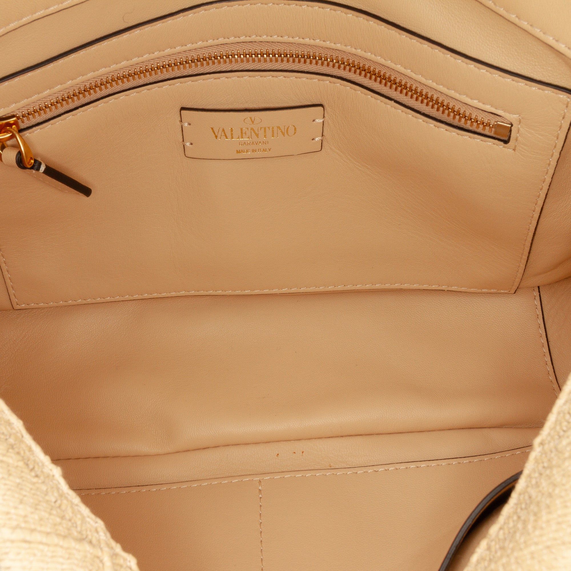 Large Raffia Roman Stud Satchel