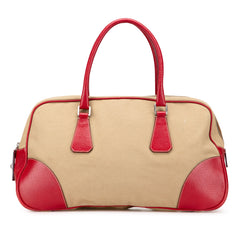 Cinghiale Trimmed Canvas Canapa Bauletto Bag