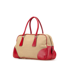 Cinghiale Trimmed Canvas Canapa Bauletto Bag