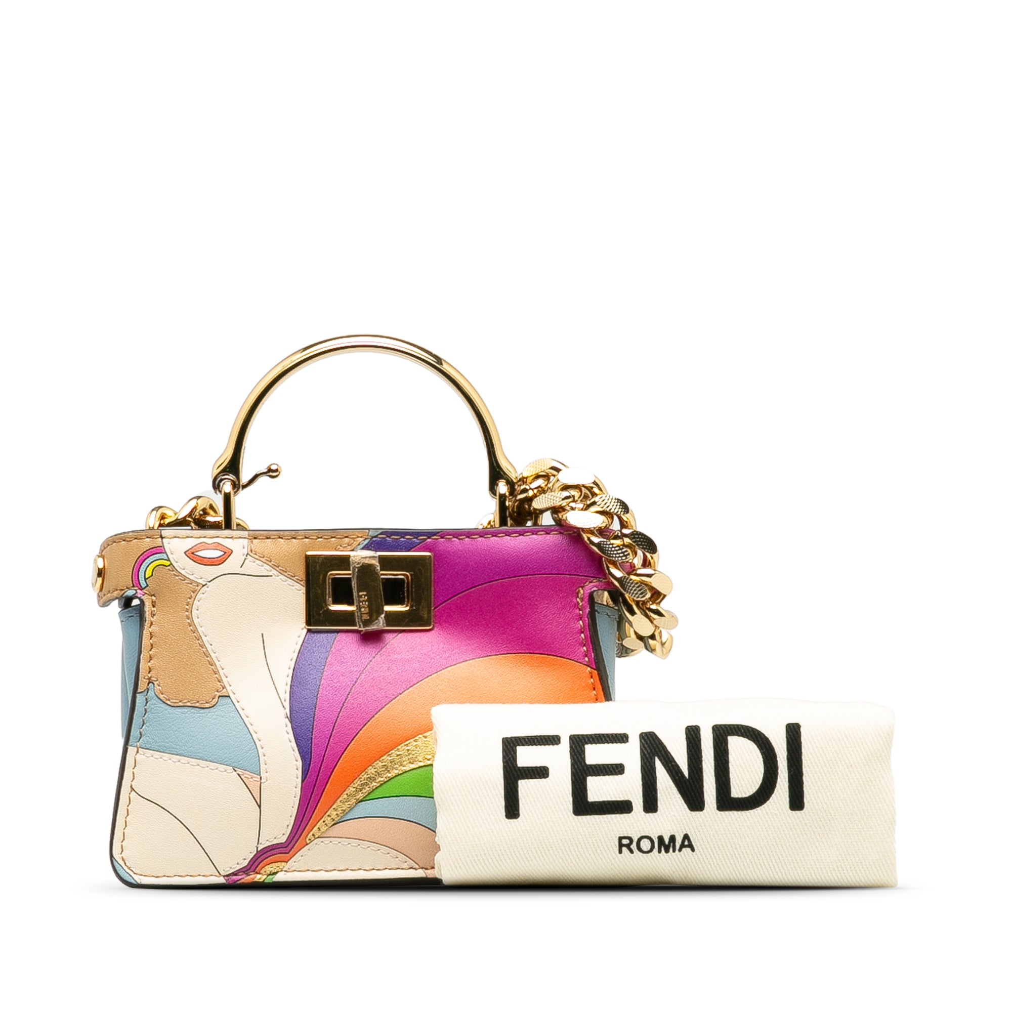 Nano Rainbow Inlay Peekaboo Satchel