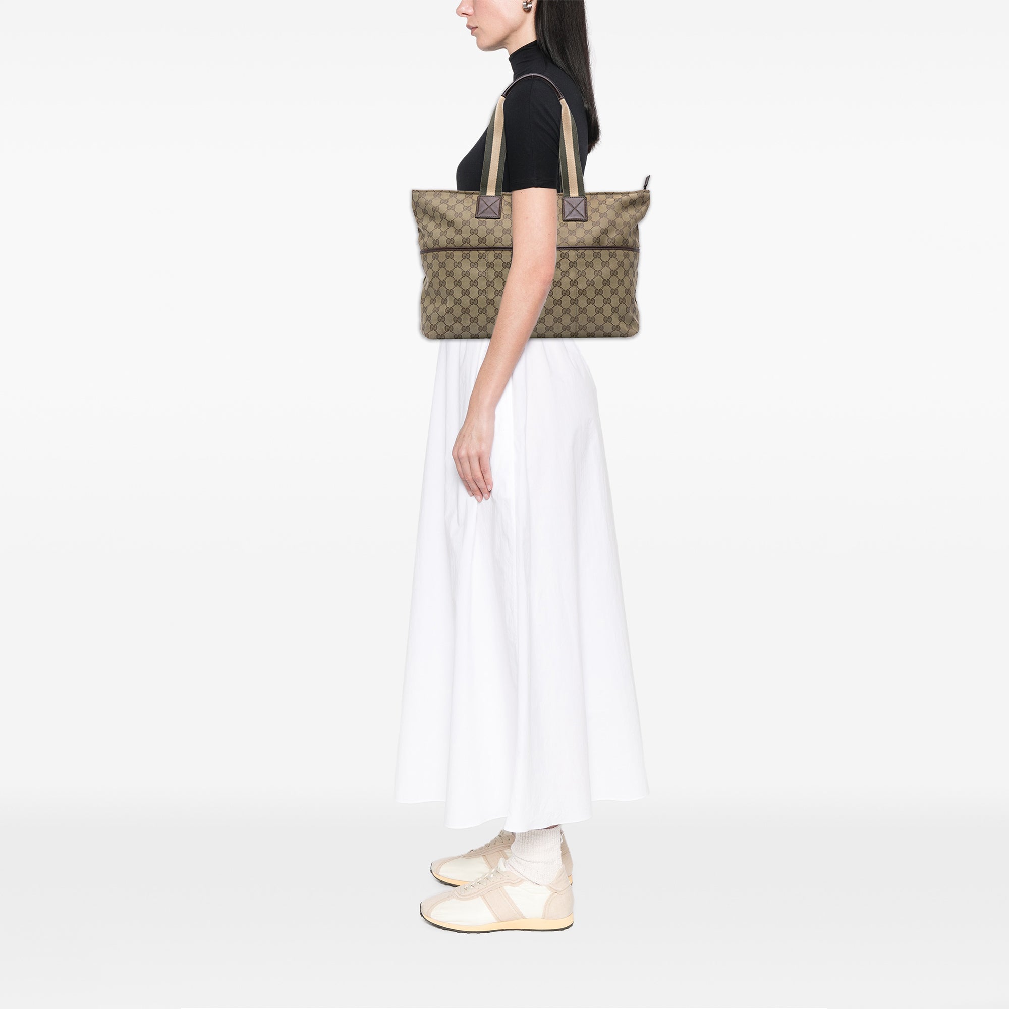 GG Canvas Web Tote