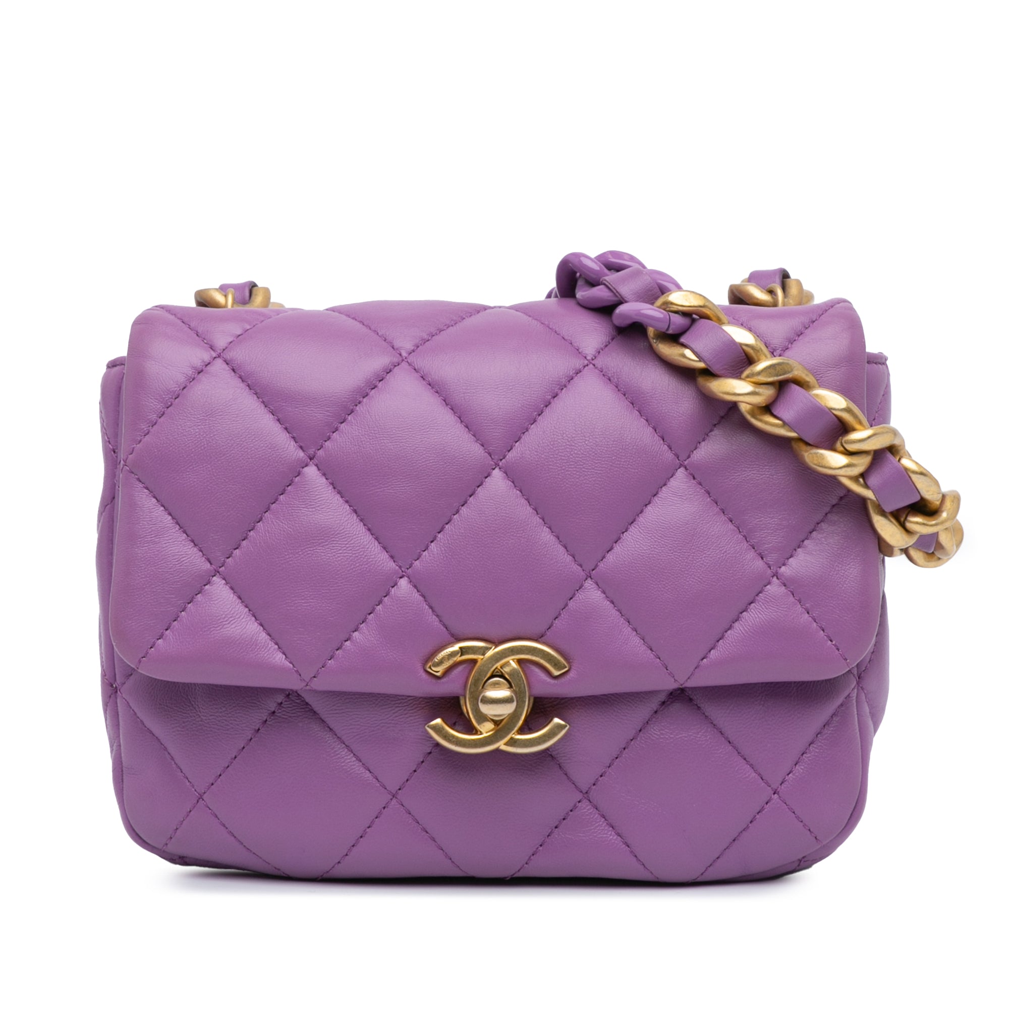 Mini Quilted Lambskin Candy Chain Flap