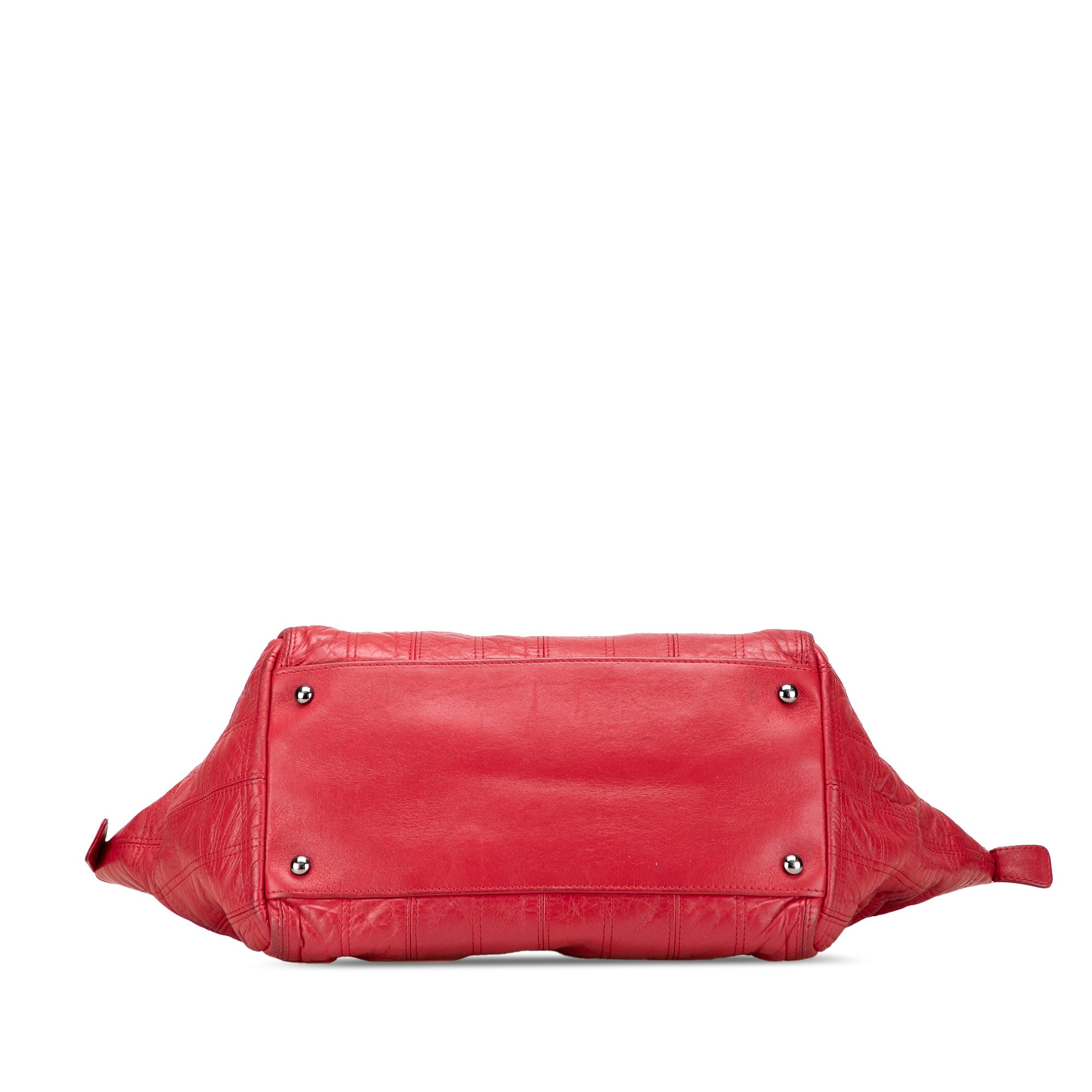 Lambskin Square Stitched Lax Handbag