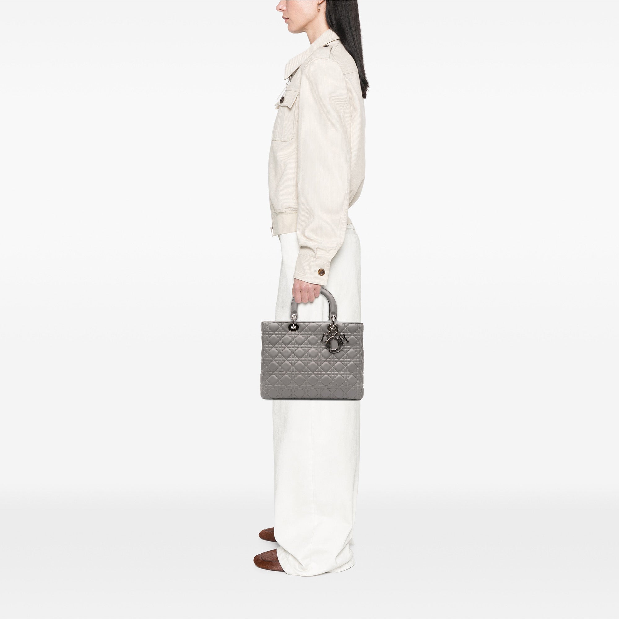 Large Lambskin Cannage Lady Dior