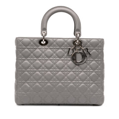 Large Lambskin Cannage Lady Dior