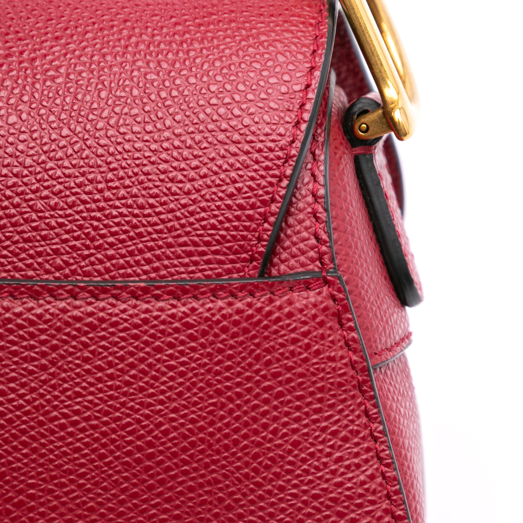 Mini Grained Calfskin Saddle