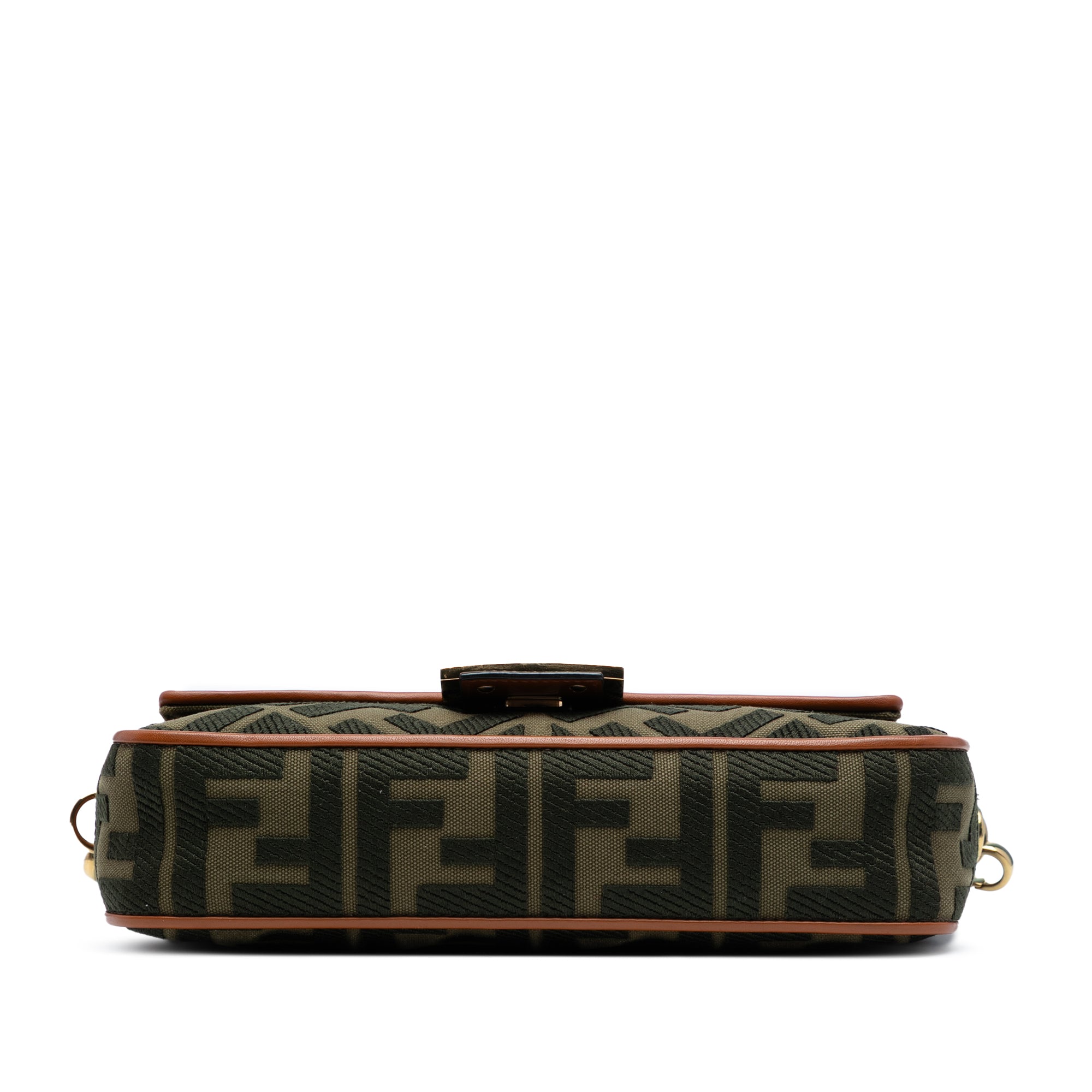 Zucca Embroidered Canvas Baguette Satchel