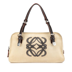 Studded Anagram Suede Handbag