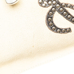 Studded Anagram Suede Handbag