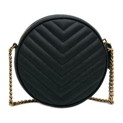 Grain De Poudre Matelasse Chevron Quilted Round Vinyle Camera Bag_2