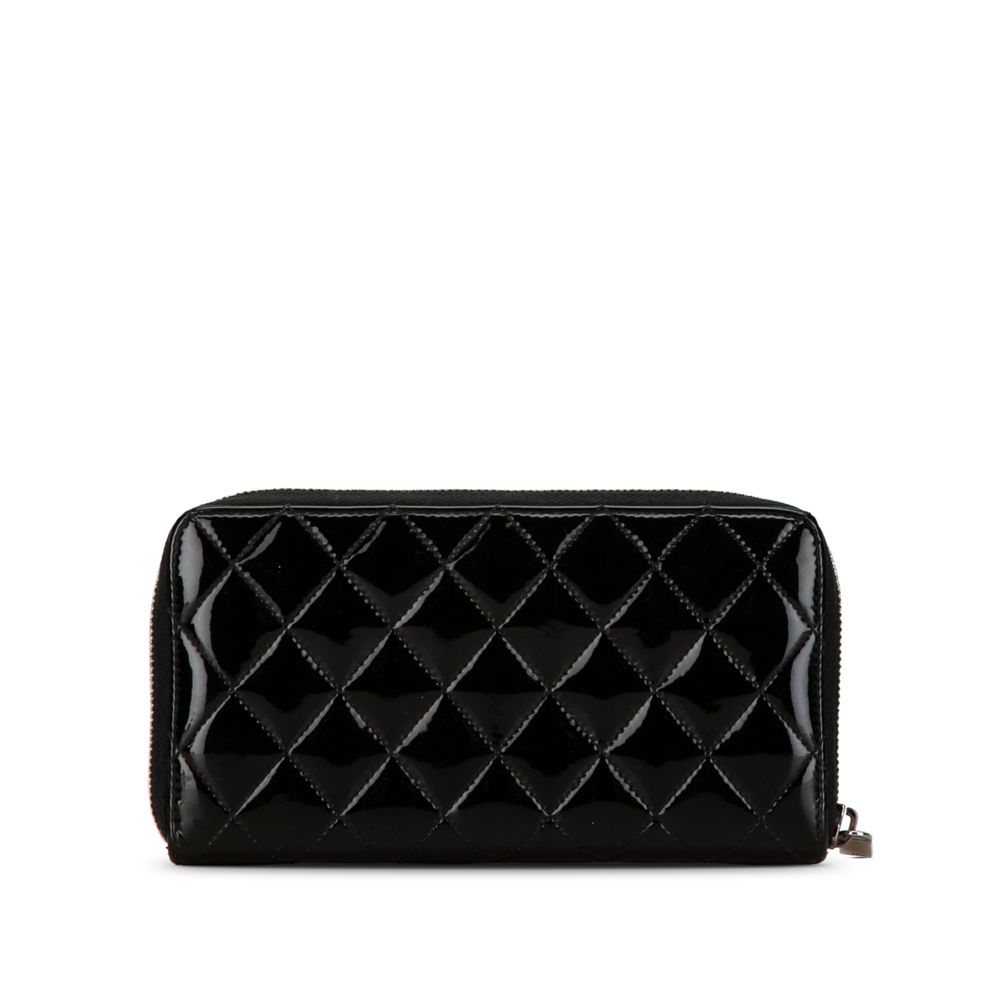 Quilted Patent Brilliant Zip Around Wallet_2