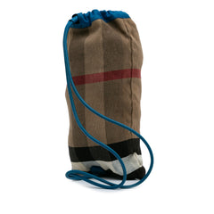 Mega Check Canvas Drawstring Sling Bag