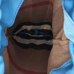 Mega Check Canvas Drawstring Sling Bag