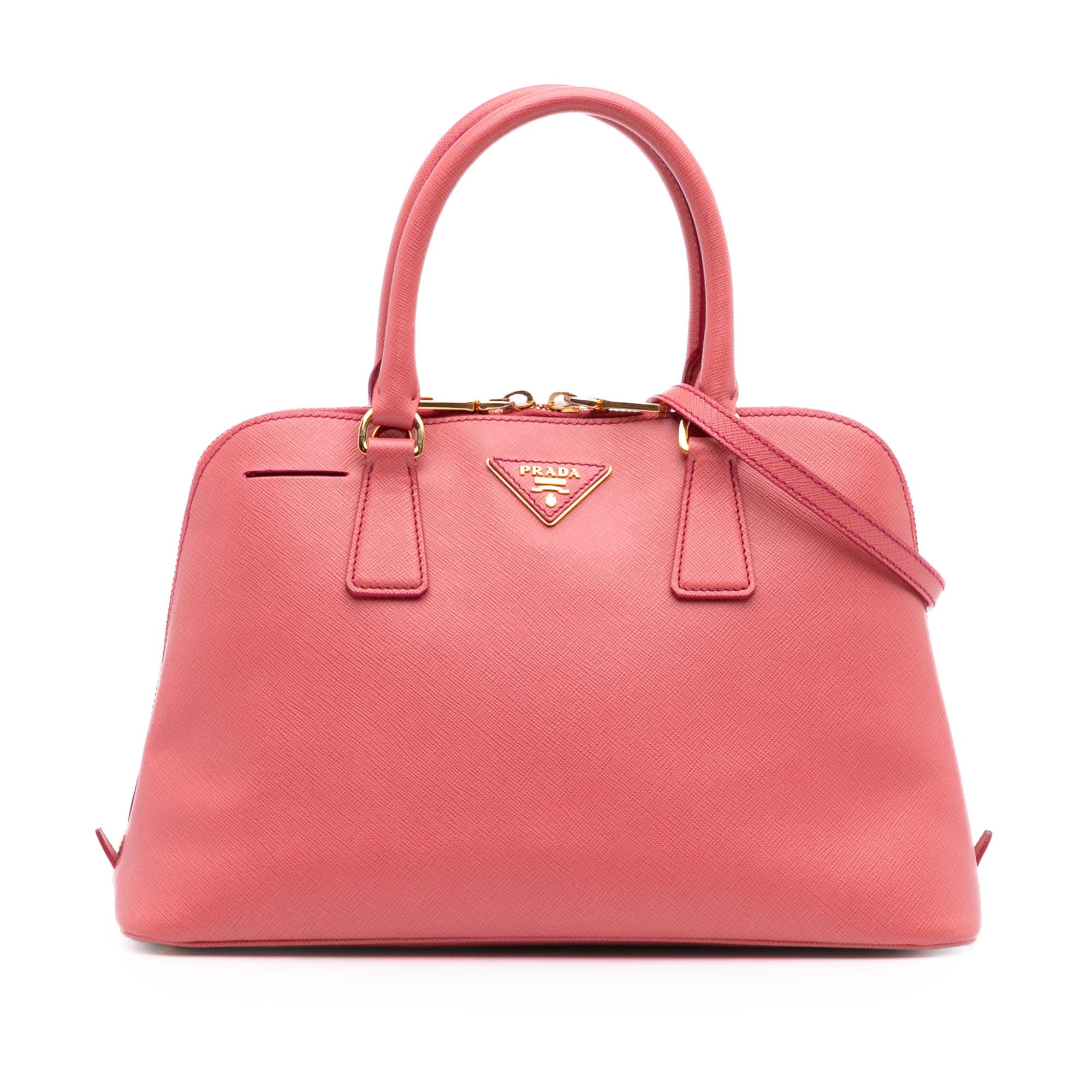 Medium Saffiano Lux Promenade Satchel