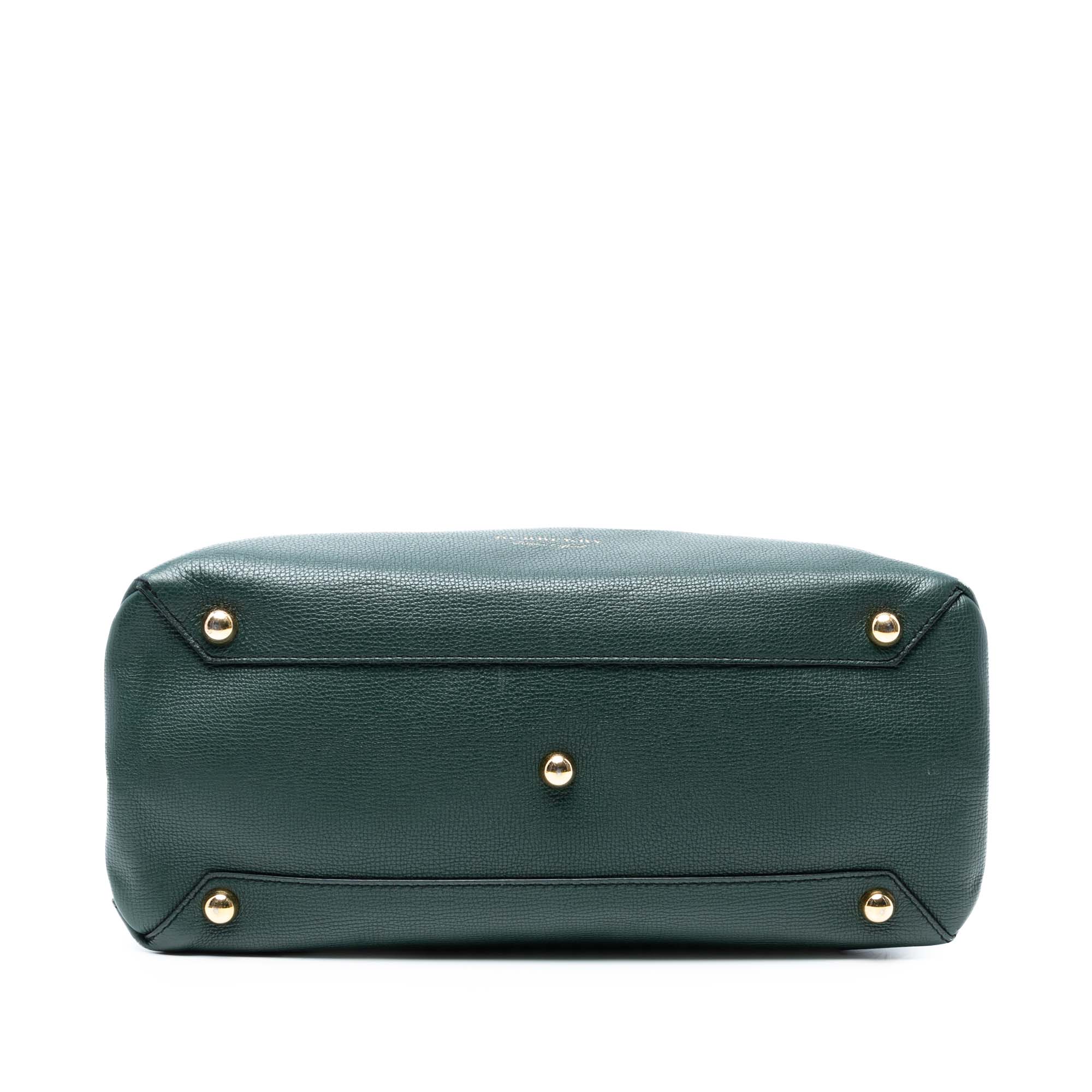 Medium Leather and House Check Banner Satchel