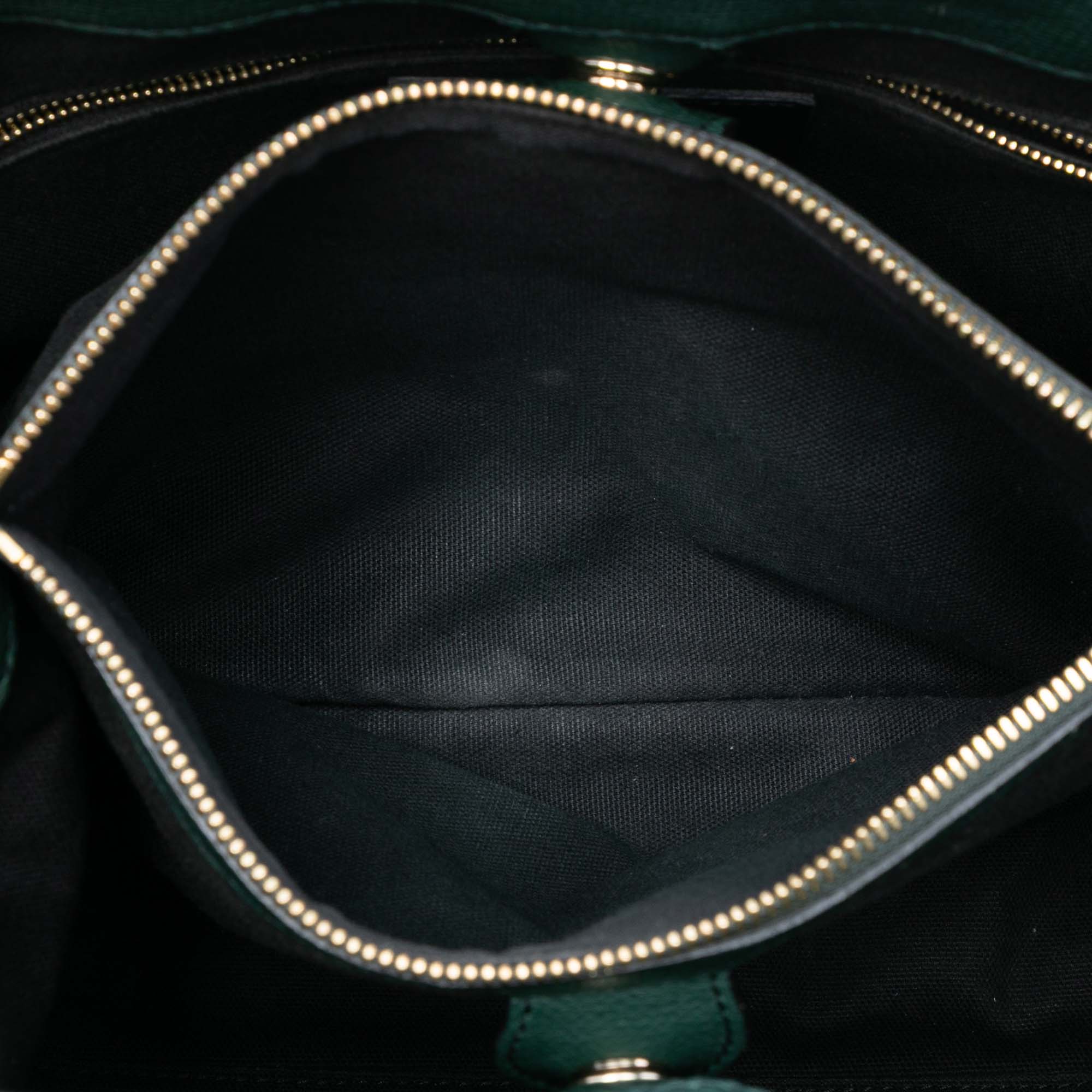 Medium Leather and House Check Banner Satchel