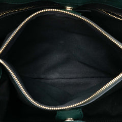 Medium Leather and House Check Banner Satchel