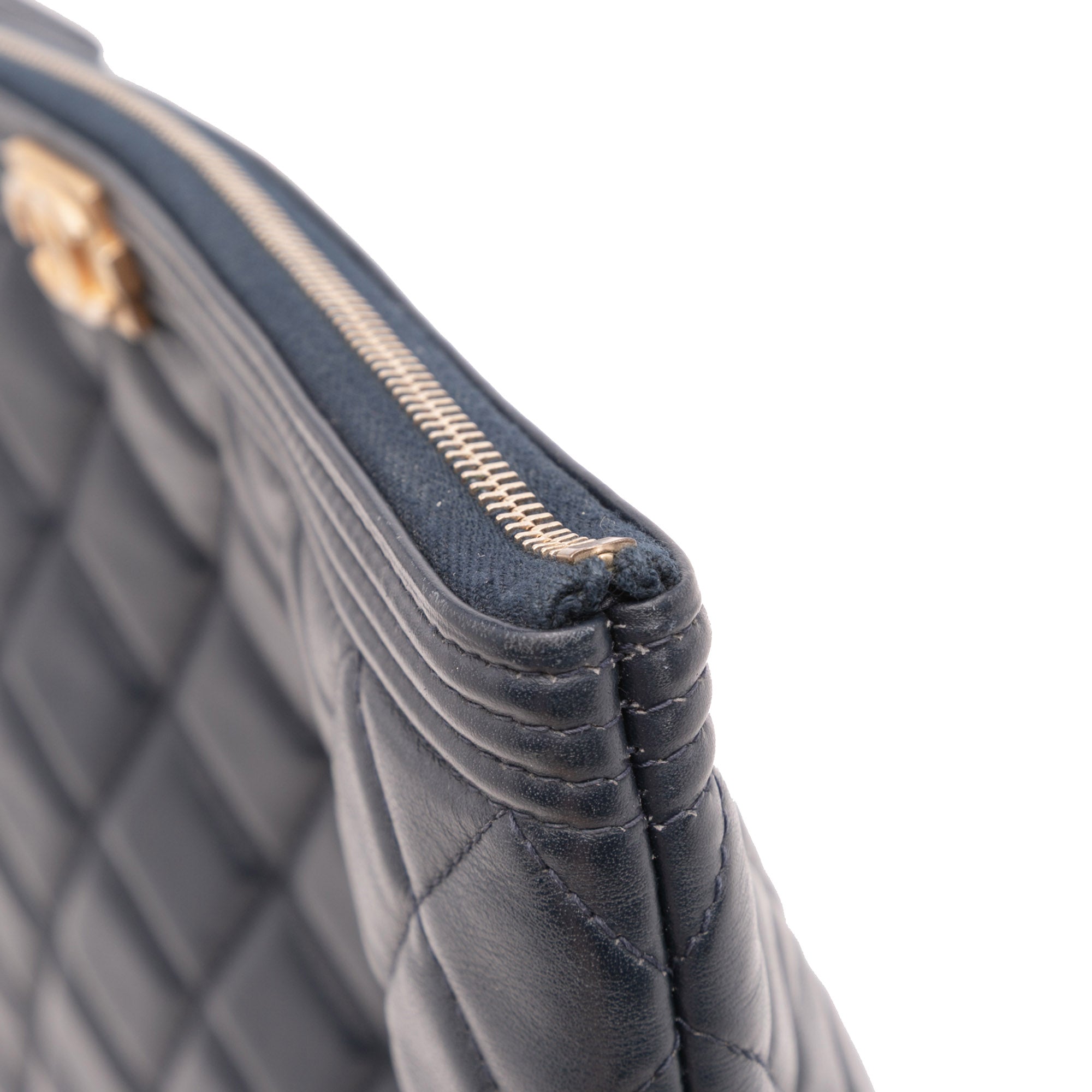 Medium Quilted Lambskin Boy O Case Clutch
