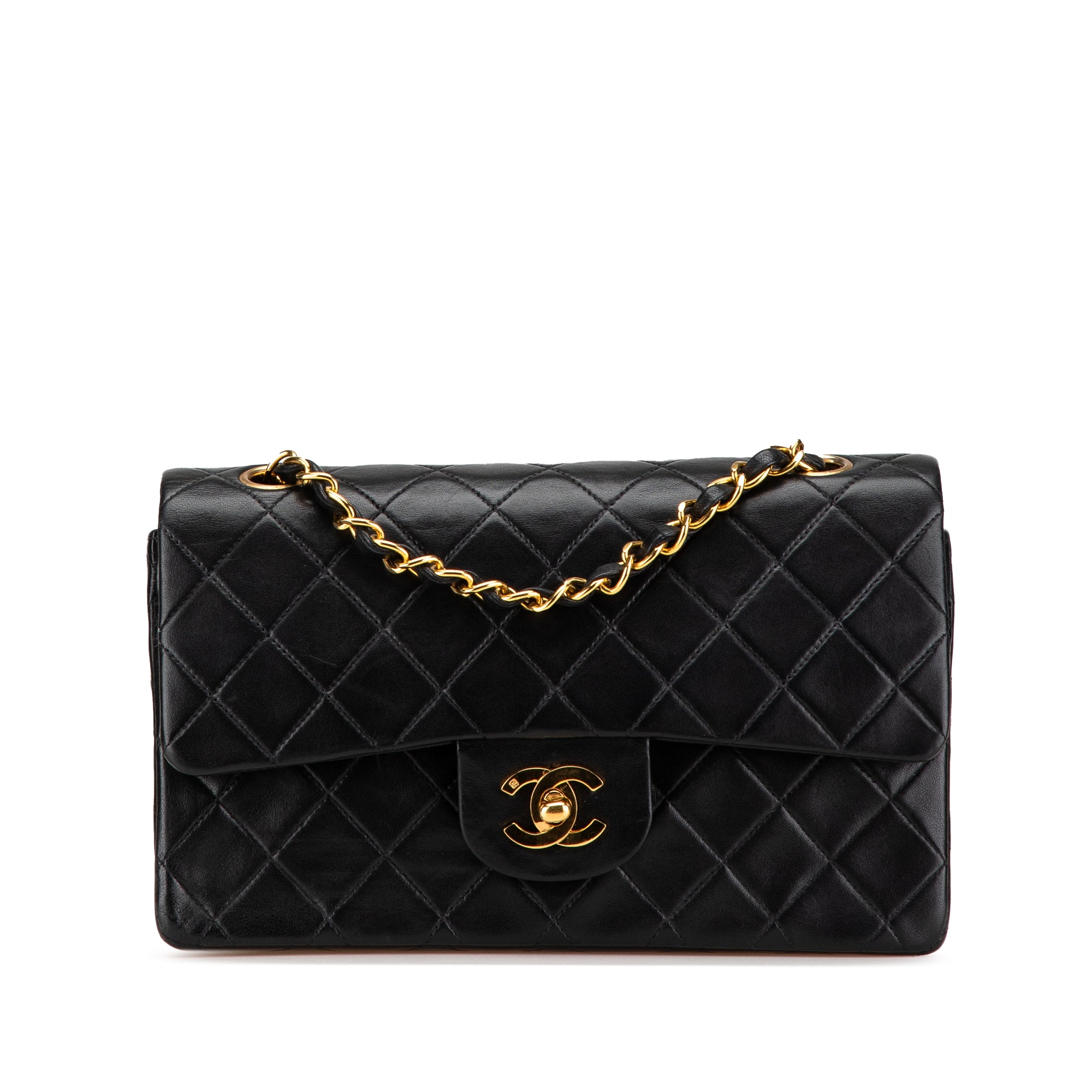 Small Classic Lambskin Double Flap
