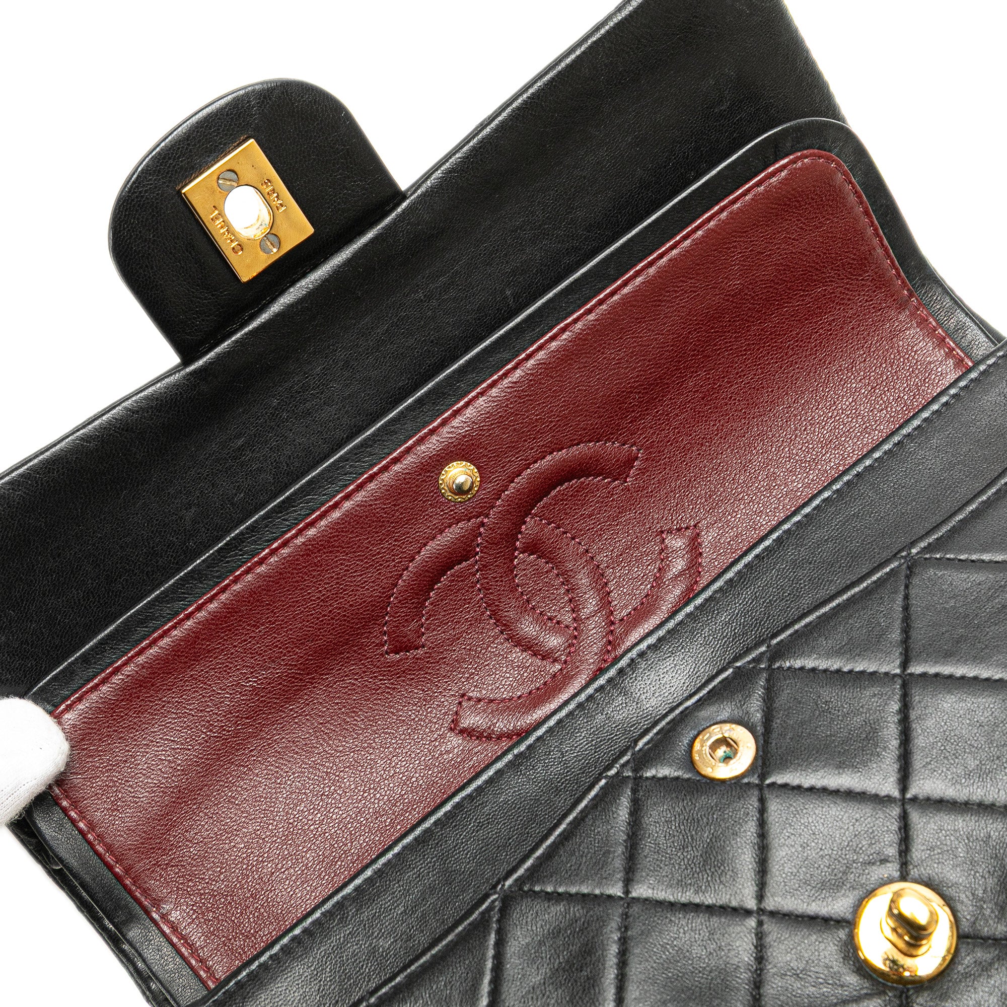 Small Classic Lambskin Double Flap