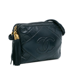 CC Quilted Lambskin Tassel Camera Bag