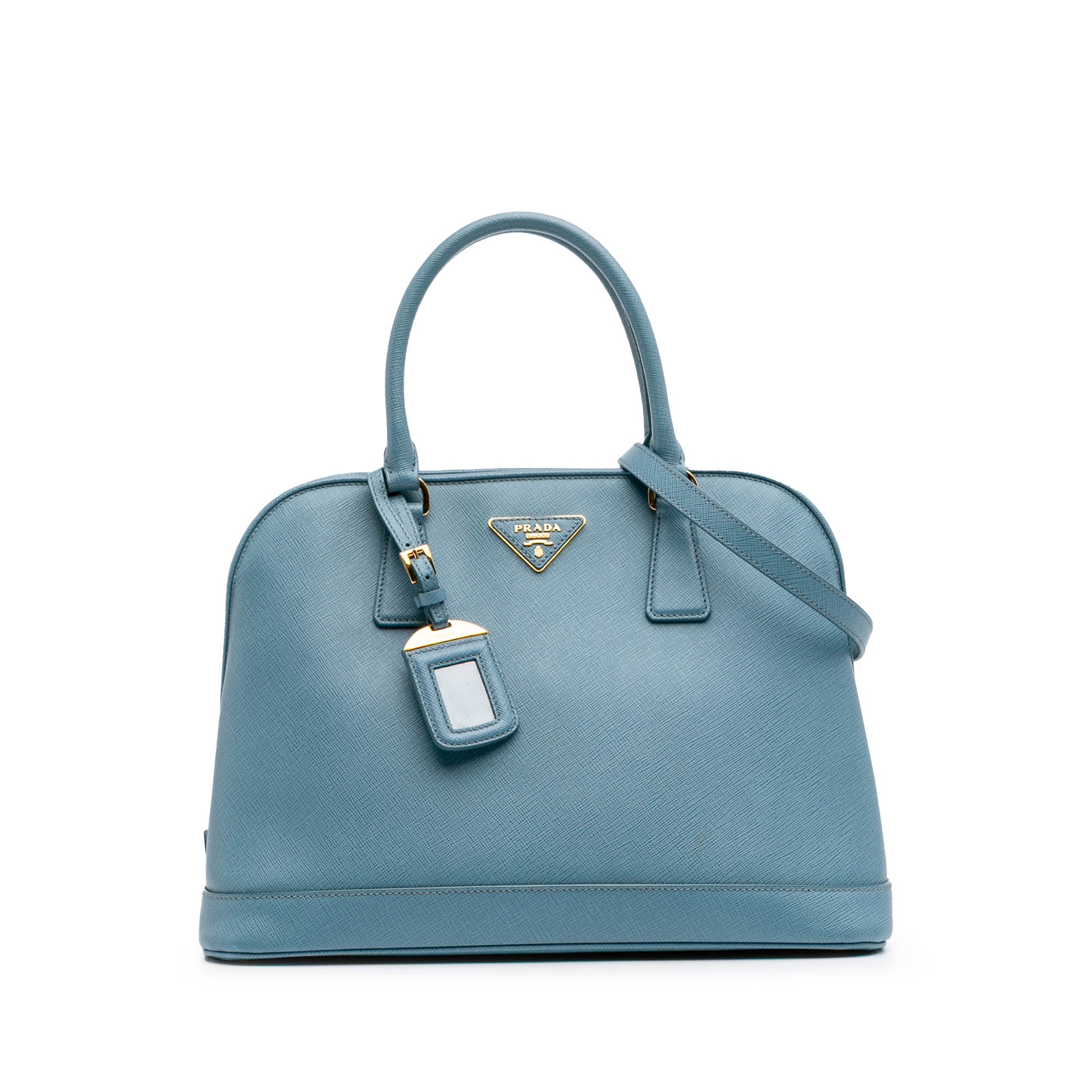 Medium Saffiano Lux Open Promenade Satchel
