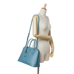 Medium Saffiano Lux Open Promenade Satchel