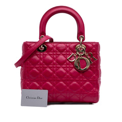 Medium Lambskin Cannage Lady Dior