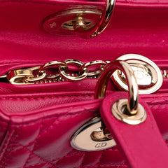 Medium Lambskin Cannage Lady Dior