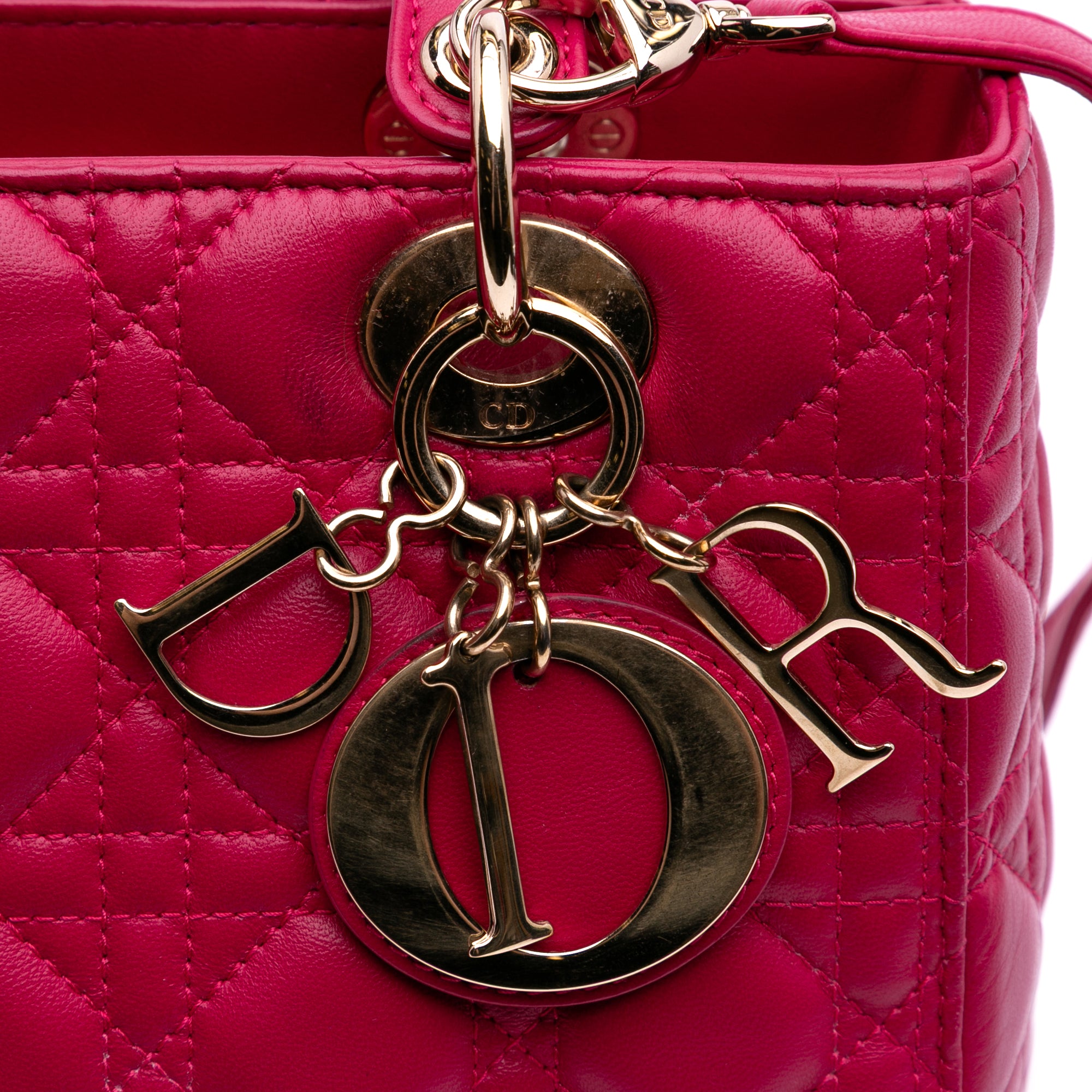 Medium Lambskin Cannage Lady Dior