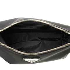 Re Nylon Saffiano Trimmed Clutch