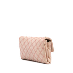 Jumbo Quilted Calfskin Triple Stitched Flap