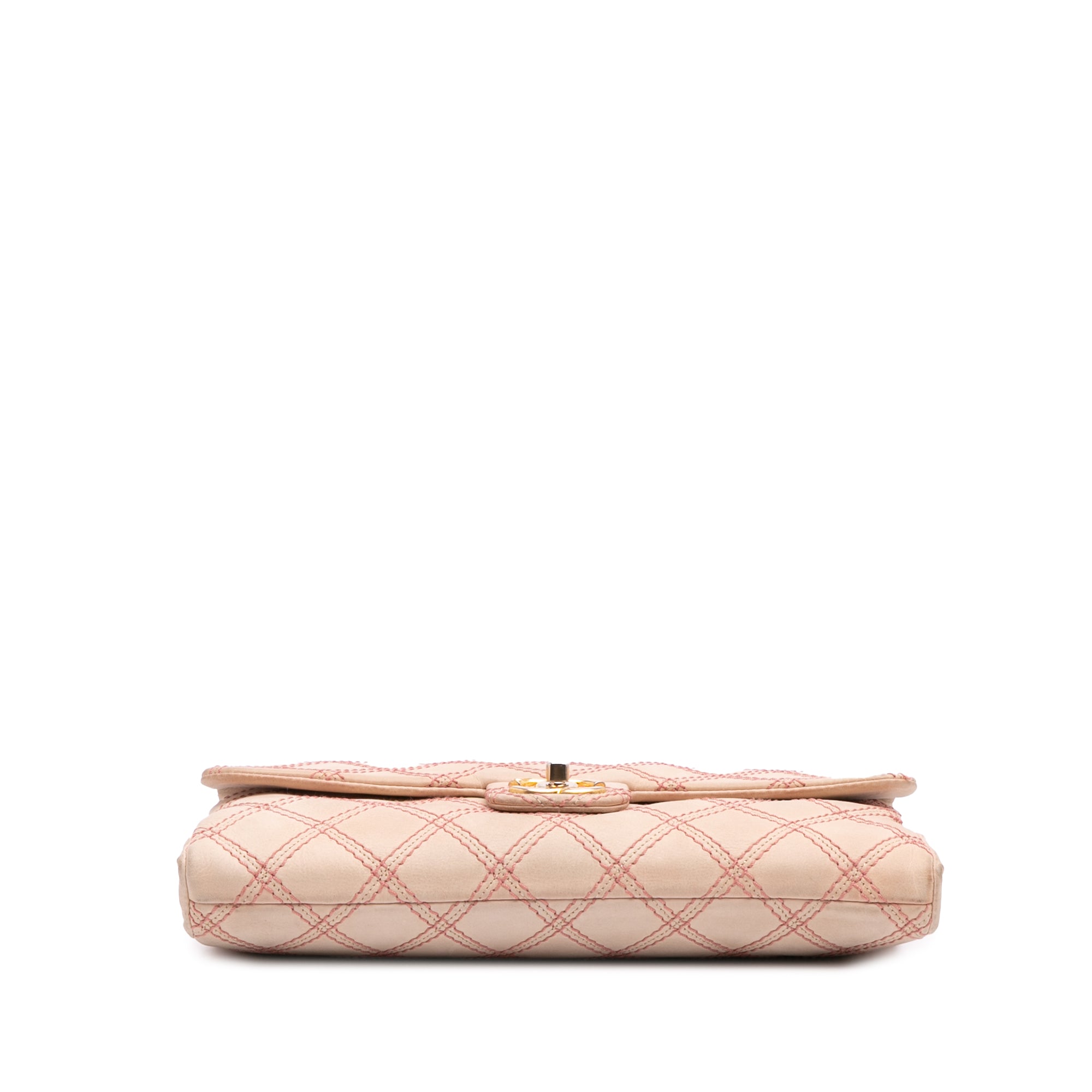 Jumbo Quilted Calfskin Triple Stitched Flap