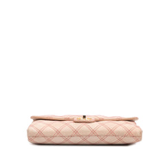 Jumbo Quilted Calfskin Triple Stitched Flap