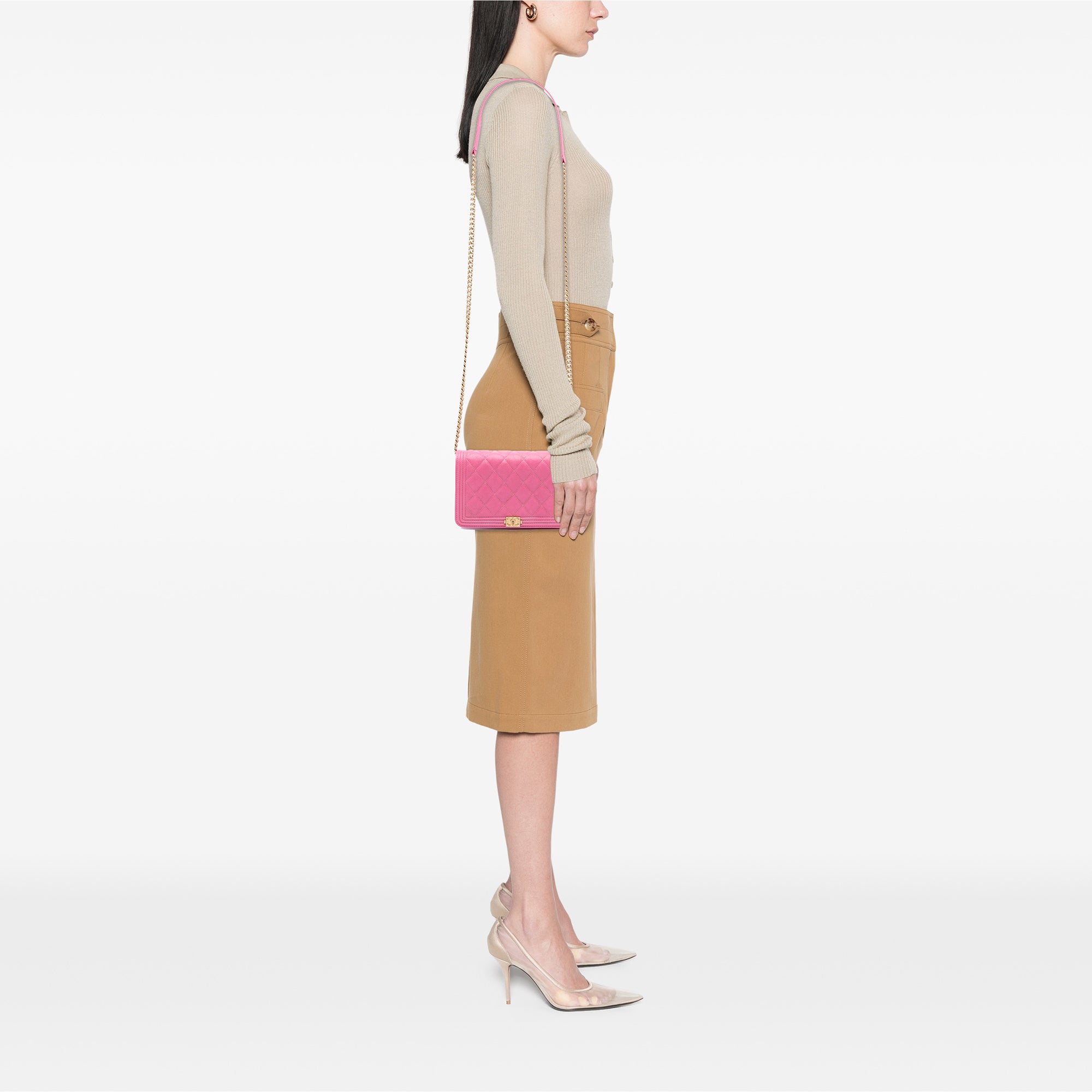 Small Quilted Caviar Boy Flap