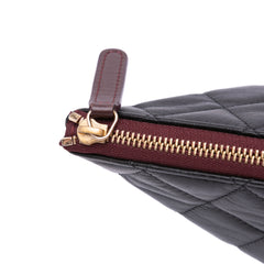 Large Quilted Lambskin O Case Clutch