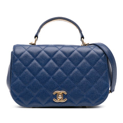 Small Quilted Caviar Carry Around Flap