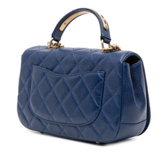 Small Quilted Caviar Carry Around Flap