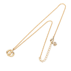 Gold Plated CD Logo Pendant Necklace