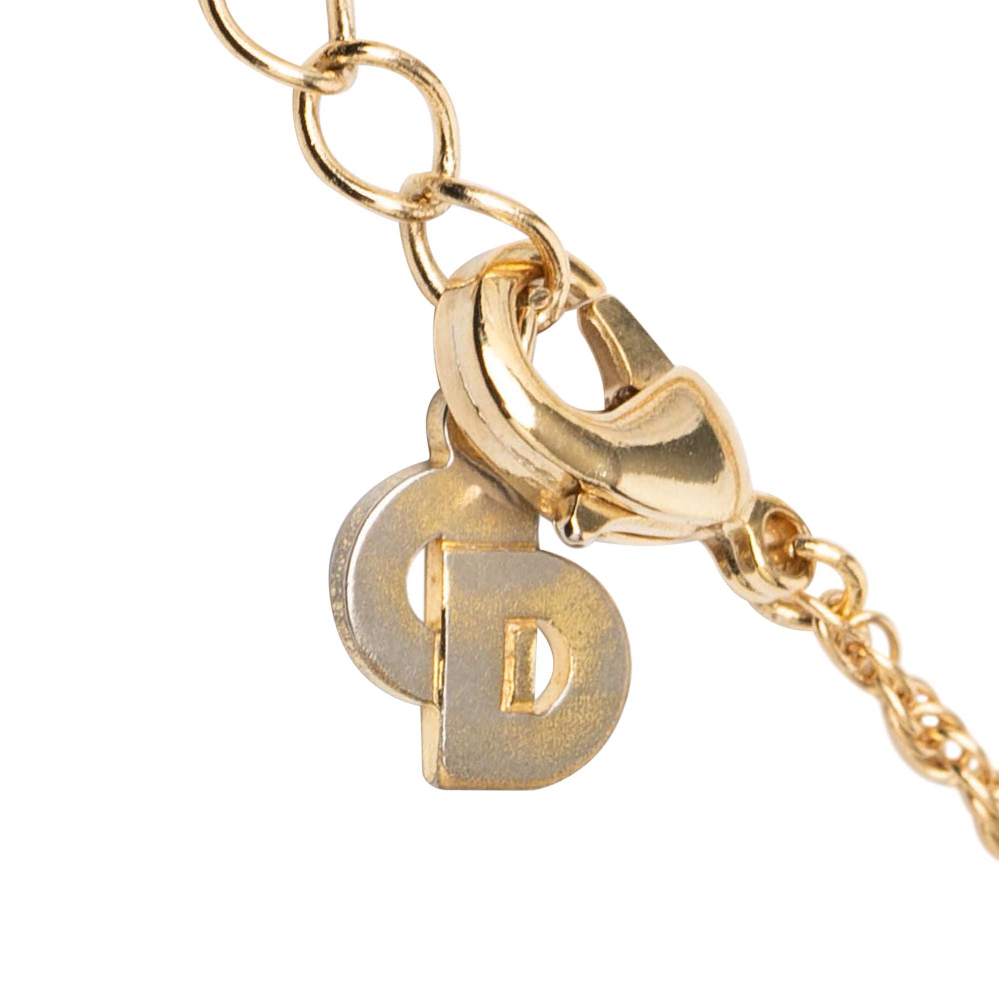 Gold Plated CD Logo Pendant Necklace
