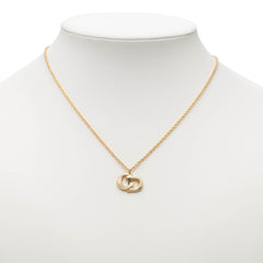 Gold Plated CD Logo Pendant Necklace