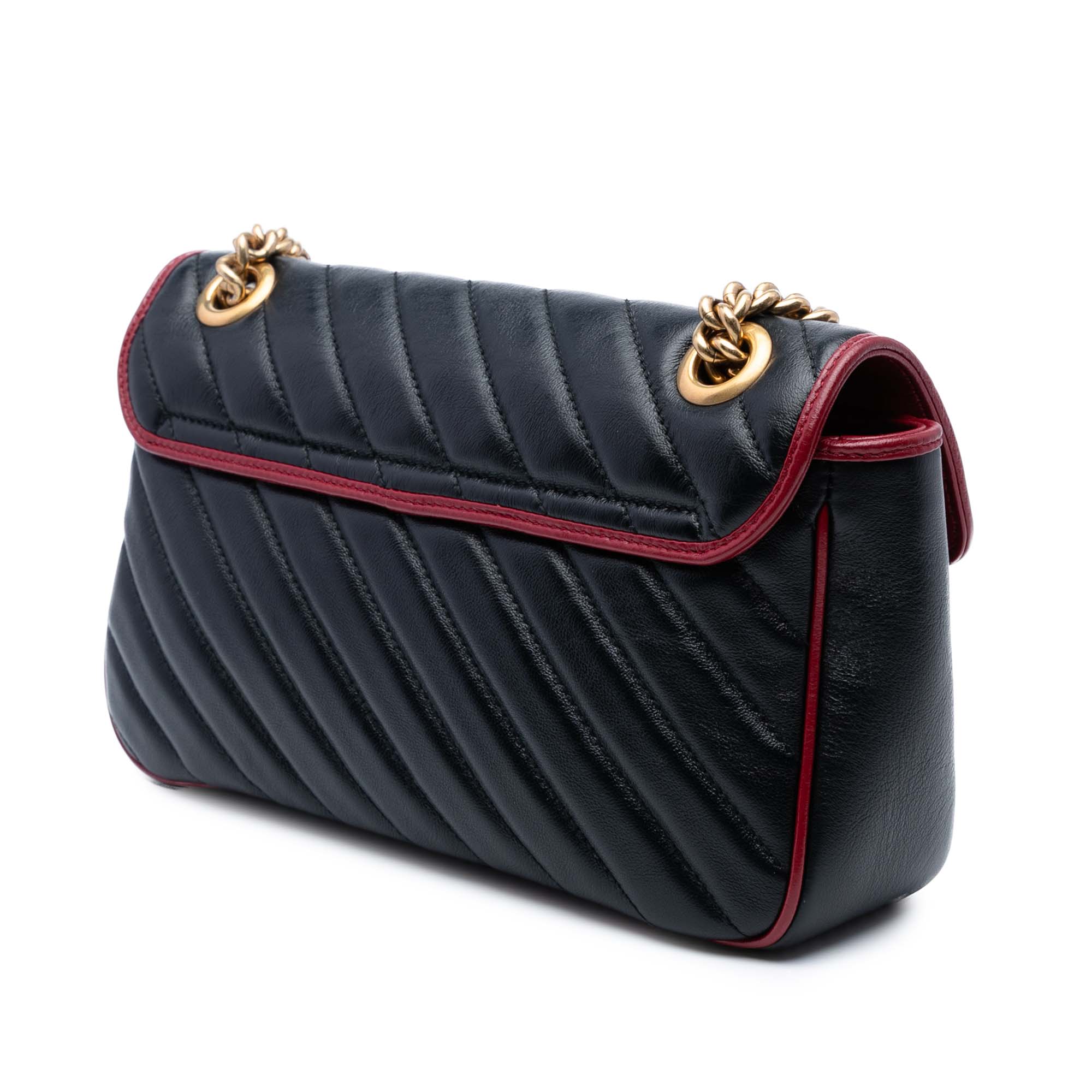 Medium GG Marmont Matelasse Diagonal Leather Torchon Shoulder Bag