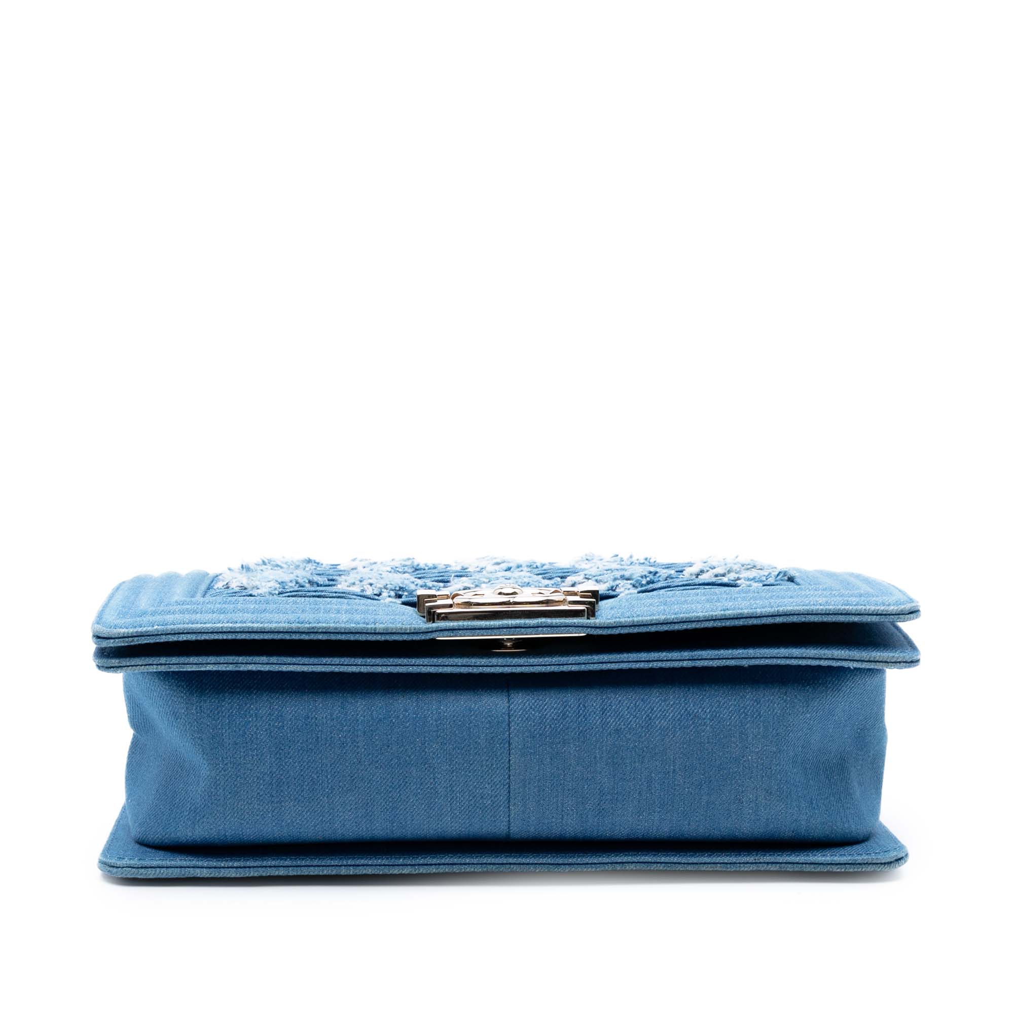 Old Medium Pleated Denim Boy Flap