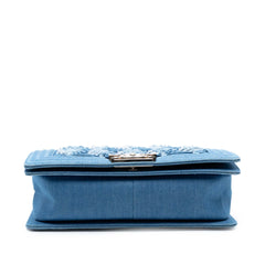 Old Medium Pleated Denim Boy Flap