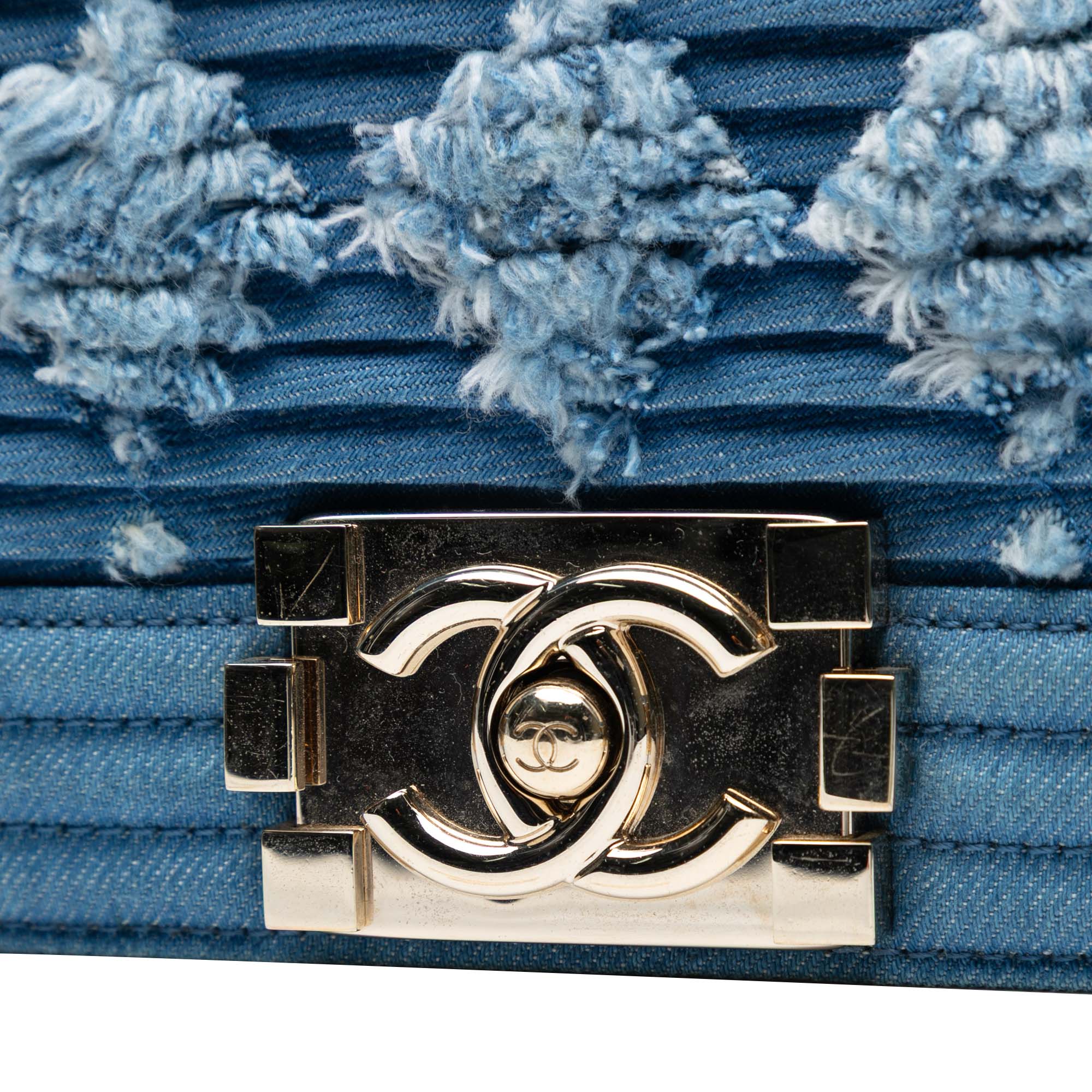 Old Medium Pleated Denim Boy Flap