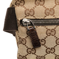 GG Canvas Double Pocket Belt Bag