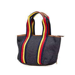 Mini Denim Lock Shopping Tote