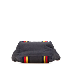 Mini Denim Lock Shopping Tote