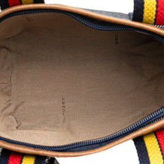 Mini Denim Lock Shopping Tote
